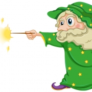 A cartoon Wizard