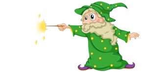 A cartoon Wizard