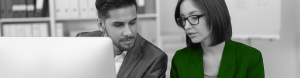 A Simpleworks professional helps a businessman